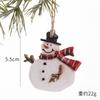 New Christmas Painted Resin Santa Claus Heart Pendant Retro Style Christmas Tree Imitation Ceramic Decoration navidad 2025
