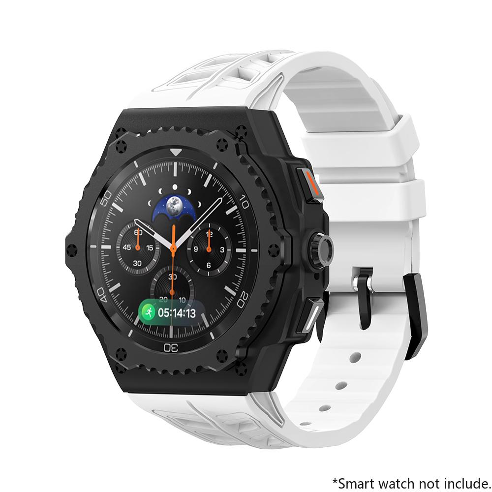 Luxury Alloy Modification Kit For Samsung Watch 8 Classic 46mm Metal Case Rubber Band For Galaxy Watch 8 Classic Kit Accessories