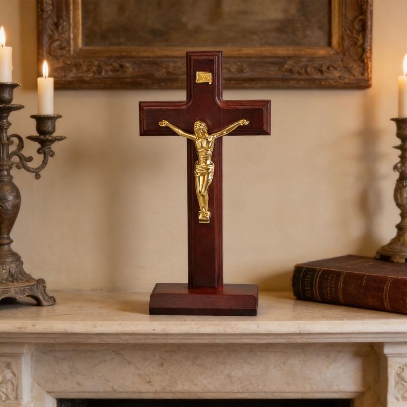 Tabletop Wall Mount Religious Decoration Religious Christian Standing Crucifix Prayer Religious Gift Enduring