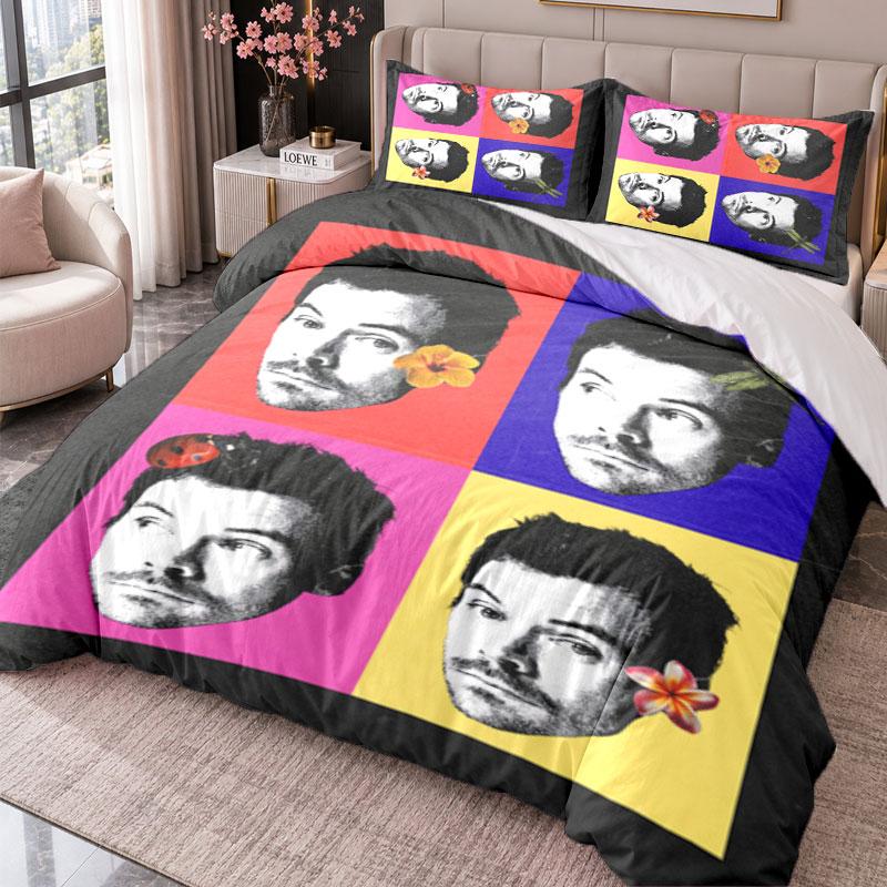 Harry Styles 3Pcs Bedding Set Duvet Cover With Two Pillowcases For Bedroom Home Decoration