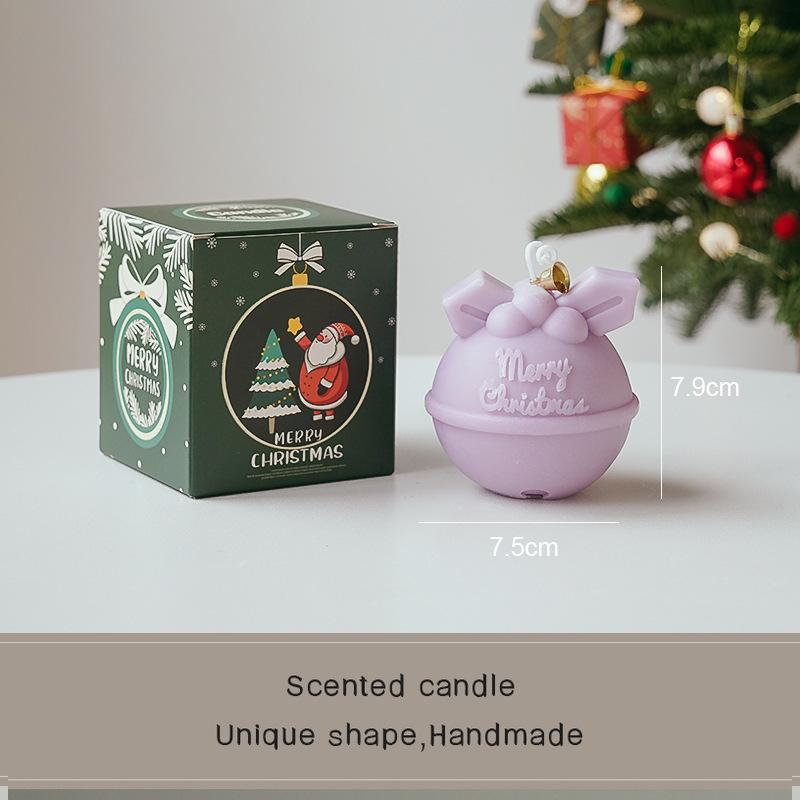 Christmas scented candles handmade bells modeling wax candles Christmas souvenir fragrance