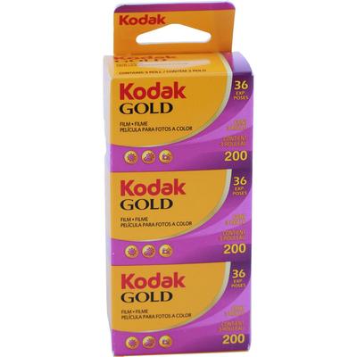 Kodak GOLD 200 Color Negative Film, 35mm, 36 Exposures, 3-roll Set (1880806)