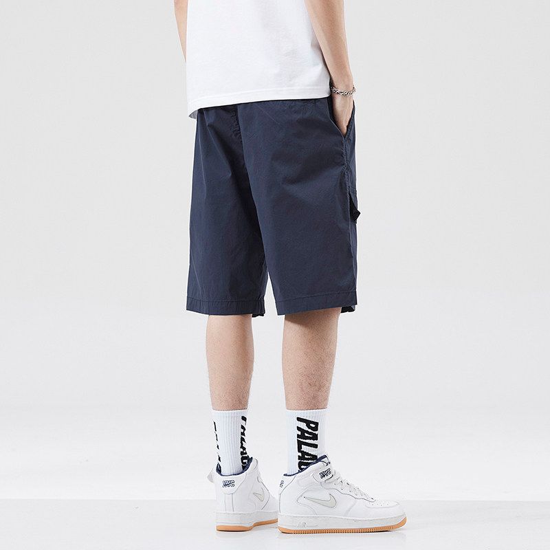 Foreign Trade Surplus Summer Work Shorts for Men, Trendy Brand Loose Straight Five-Point Shorts, Casual Sports Mid-Length Pants, Beach Shorts