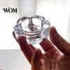 Durable Glass Candle Holder Flower Tealight Holder, Plum Blossom Cafe for Home Party Decor, Wedding Table Centerpiece Transparent