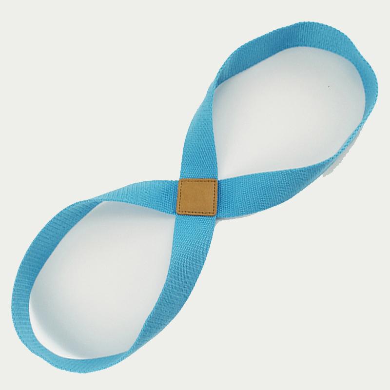 

1 шт., женский эластичный ремень для йоги, 8-образный пояс для йоги, веревка для запястий, талии, ног, тренировок, аксессуары для спортзала, оборудование для фитнеса небесно-голубой