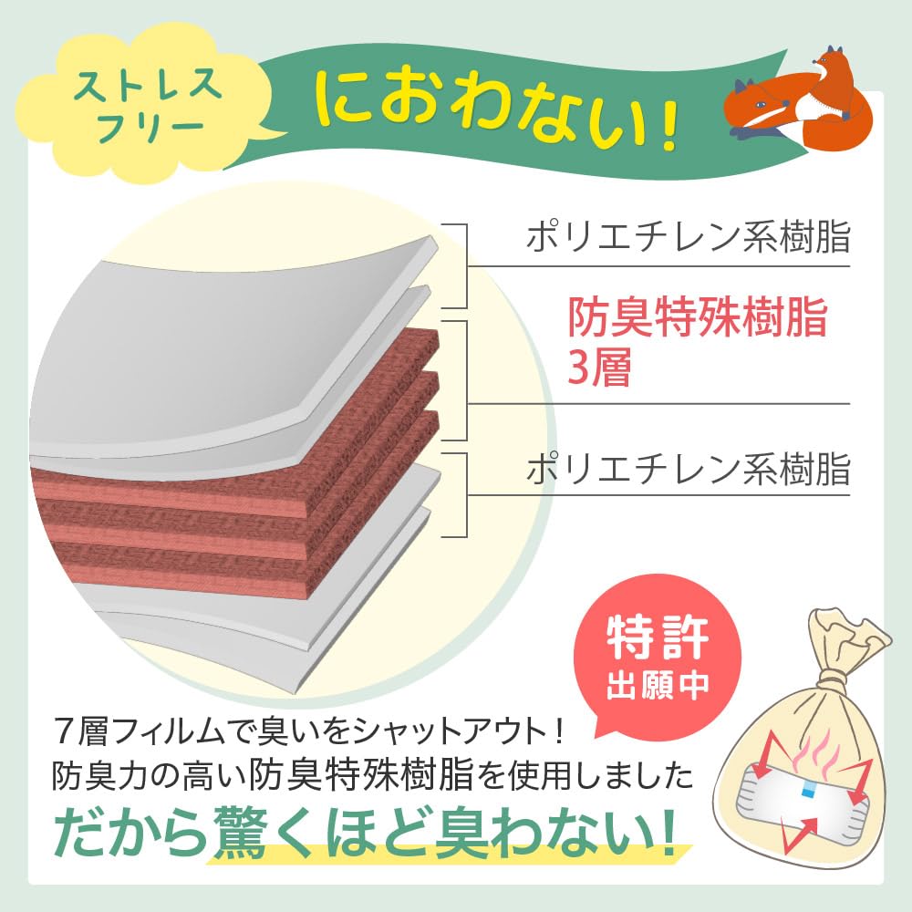 Moshi Moshi Diaper No Odor Can Hold 2 Diaper Deodorant 210 of (Keratta) Odor-proof Bag, [With Gusset, Diapers] (SS Size, Pieces) (set 2)