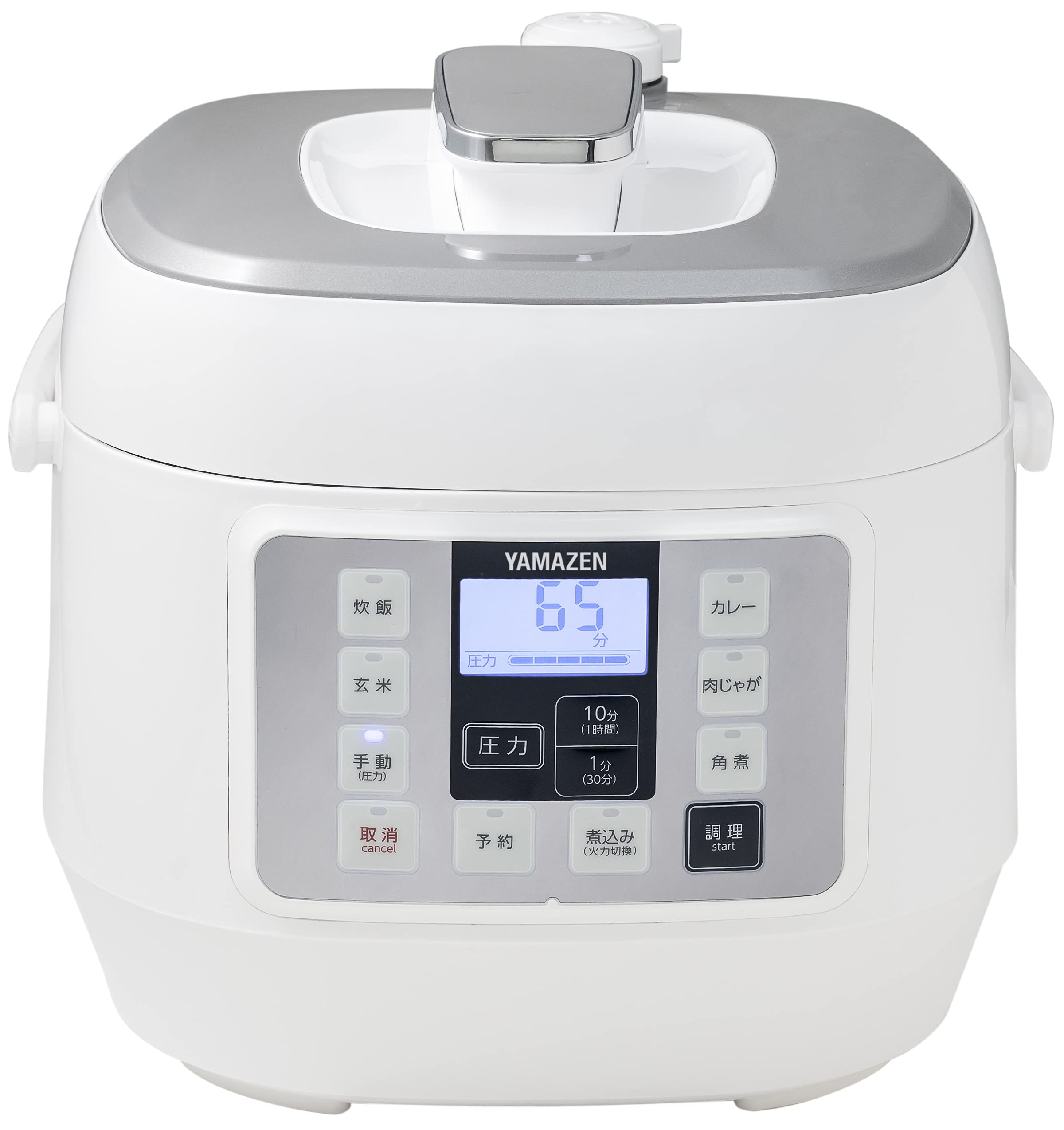 

Electric pressure microcomputer pressure 64 easy recipes white [Yamazen] cooker, type, 2.5L, 5-level switching, one-touch, included, EPCA-250M(W)
