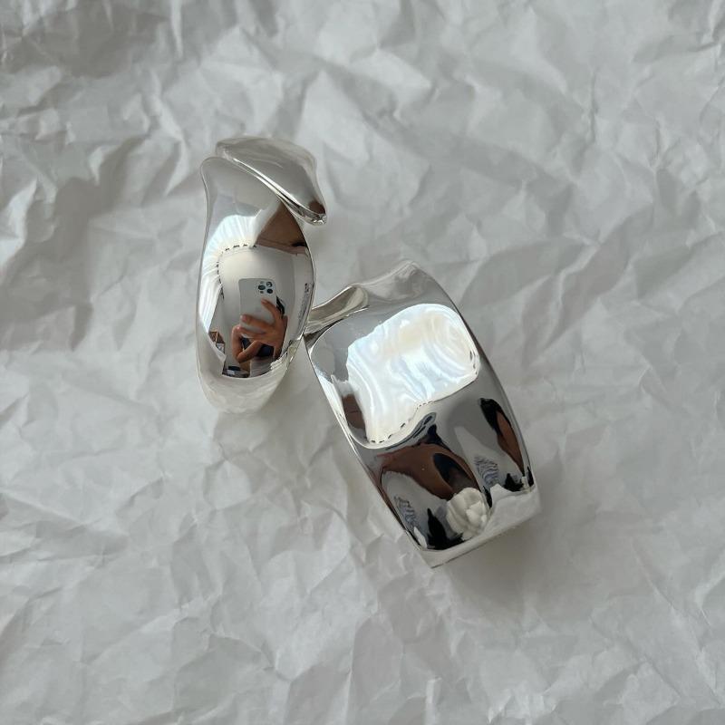 Irregular Round Bracelet Jewelry Fashion Alloy Wide Edition Round Spring Open Bracelet Women