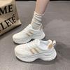 White Dad Shoes Women 2025 New Spring Thick Soles Increase Internet Celebrities Hong Kong Style Show Feet Small Versatile Sports White Shoes