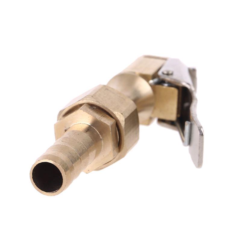 1/4" Lock On Metal Air Chucks Air Compressor Tire Inflator Tire Chuck with Clamp Connector for Hose Repair Inflate Chuck