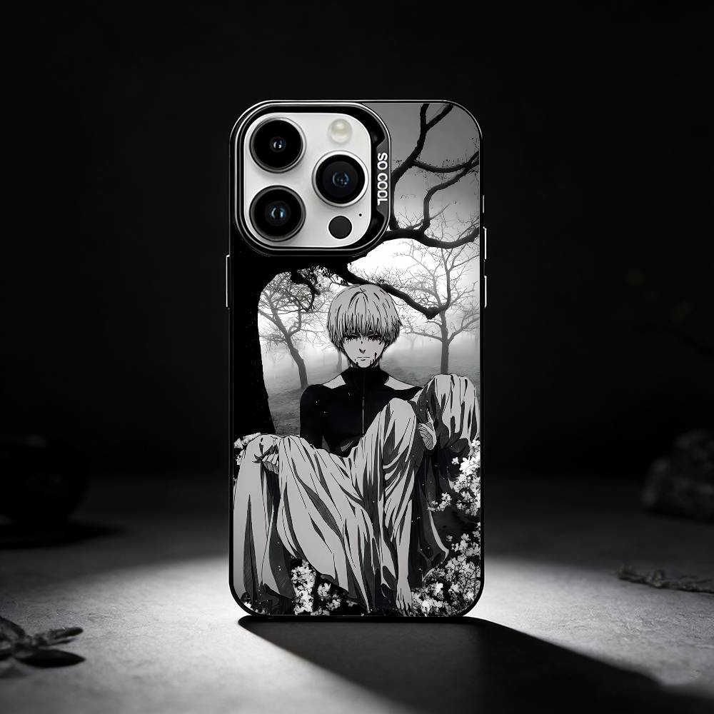 Tokyo Ghoul Phone Case For iPhone 17,16,15,14,13,12,11 Plus,Pro Max,XS,Colored silver phone case