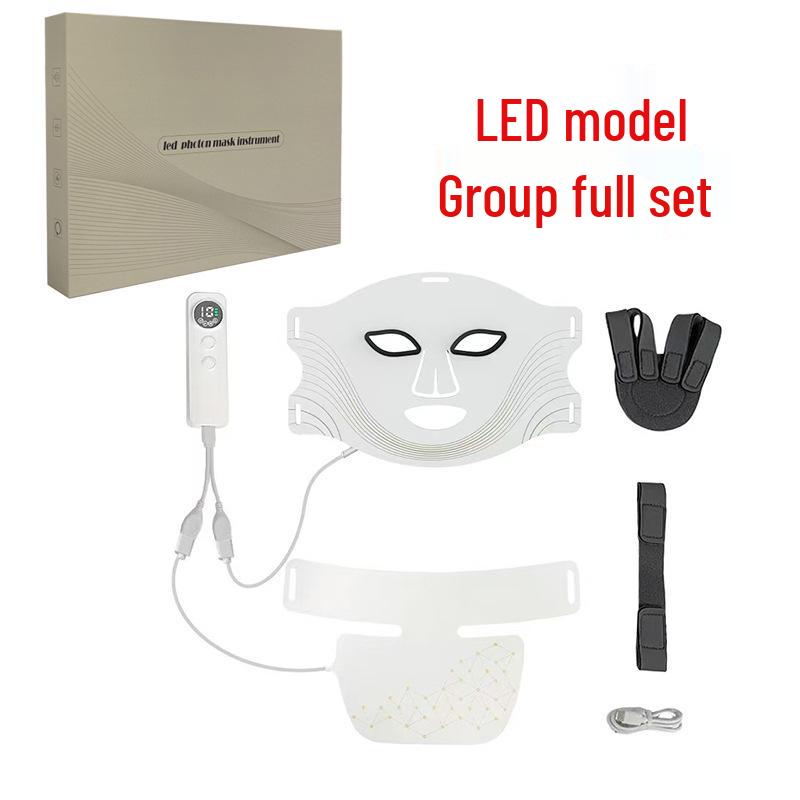 Cross-Border LED Red Light Photorejuvenation Face Mask - CE Approved Silicone Beauty Device with Large Red & Blue Light Panel