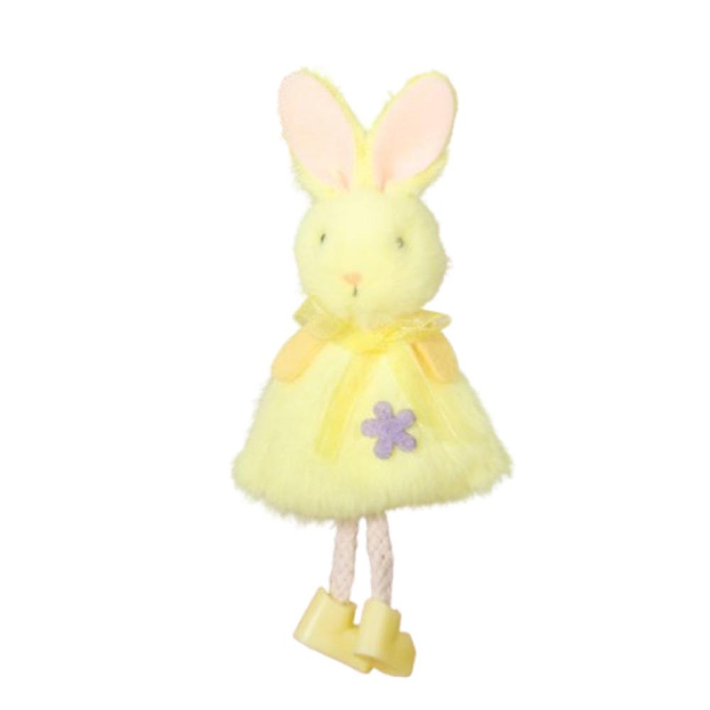 Plush Rabbit Doll Pendant Cute Happy Easter Decoration Easter Long Legs Bunny Doll Children Gift