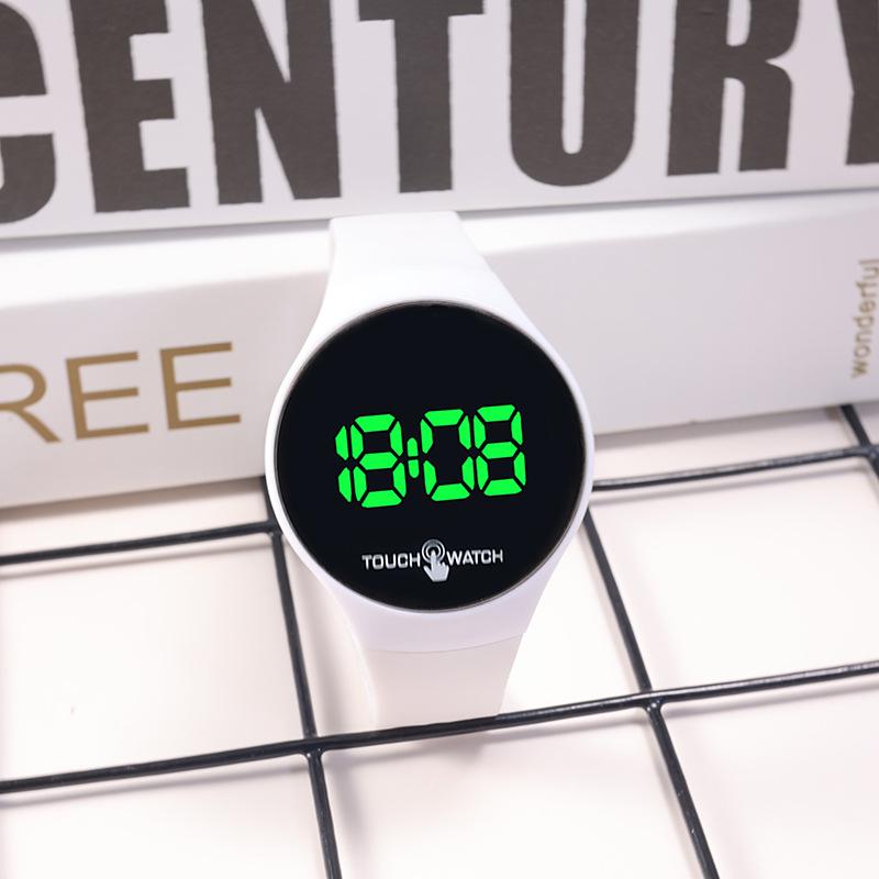 Relógio Esportivo LED Touchscreen Estilo Coreano Unisexo – Moderno, Simples, Design com Luz Verde