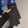 Men’s Plush Wool Mittens: Thick, Windproof & Cold-Proof Winter Gloves for Outdoor Activities