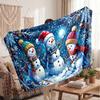 Christmas Flannel Throw Blanket Soft Warm Cozy For Sofa Bed Indoor Home Use Great Holiday Gift