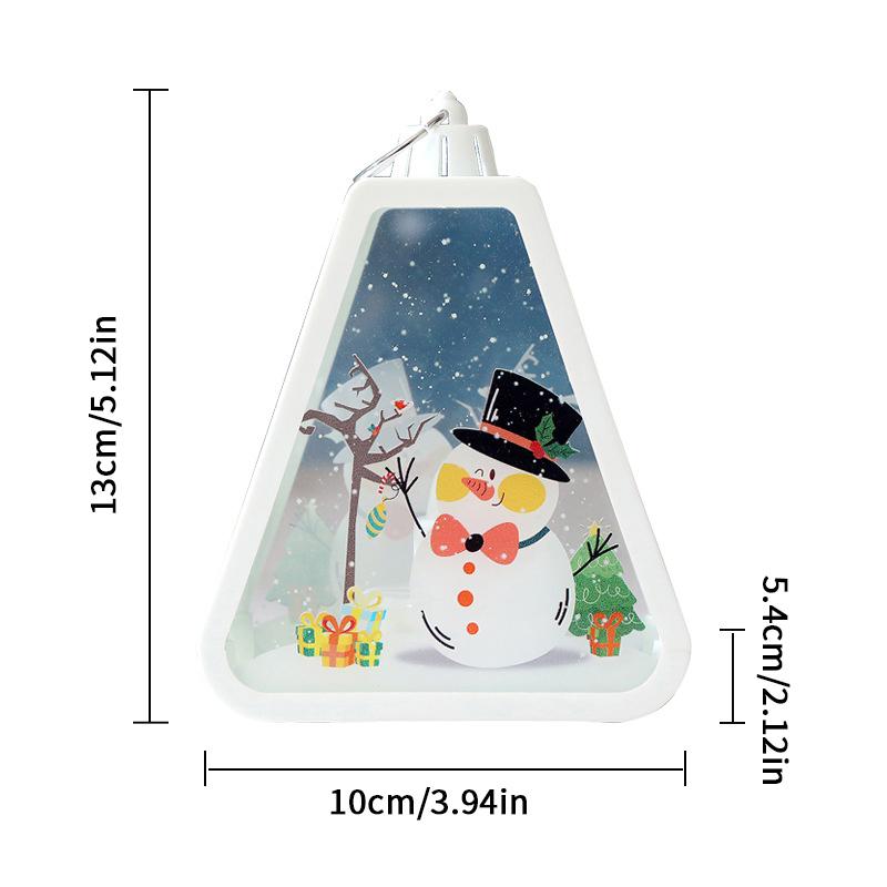 Christmas Retro Wind Lamp,Christmas Led Candle Holders,Snow Globe Lantern Santa Lighted Gifts,Winter Xmas Illuminated Ornament