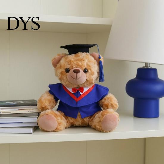 Elegant Gift Bag Stuffed Bear Personalized Graduation Gifts 2026 for Her, Cute Teddy with Embroidered Gown Award And Cap, Soft Plush Mascot