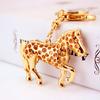 Key Pendant Ethnic Style Glitter Decoration Zinc Alloy Inlaid Rhinestone Horse Keychain Toy Birthday Gift