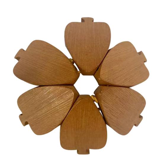 Tree-Shaped Coasters Wooden Trivet Mat Heat Resistant Coaster Multifunctional Pot Holder Kitchen Festive Ornament