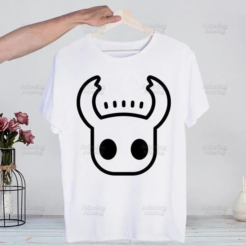 Hollow Knight Game Shirt Funny Vintage Crew Neck Men's Hollow Knight Anime T-Shirt Women Top Tee Streetwear