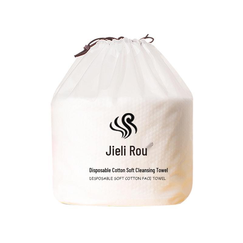 Dual-Use Thick Pearl Pattern Cotton Facial Cleanser Wipes - Disposable Roll Pads
