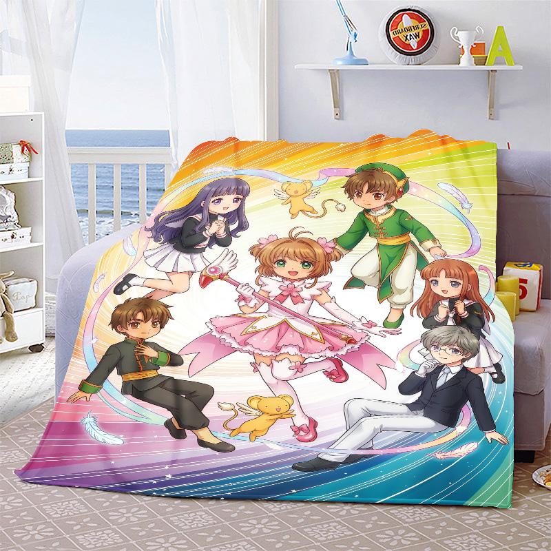 Cardcaptor Sakura Cozy Throw Blanket Flannel Soft Warm Lightweight Blanket for Bed Sofa Home Decor -QJY