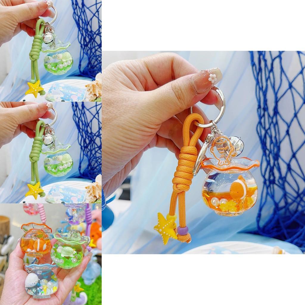 Sea Turtle Seahorse Devil Fishes Fish Tank Keychain With 3d Design Pendant For Kids And Collectors
