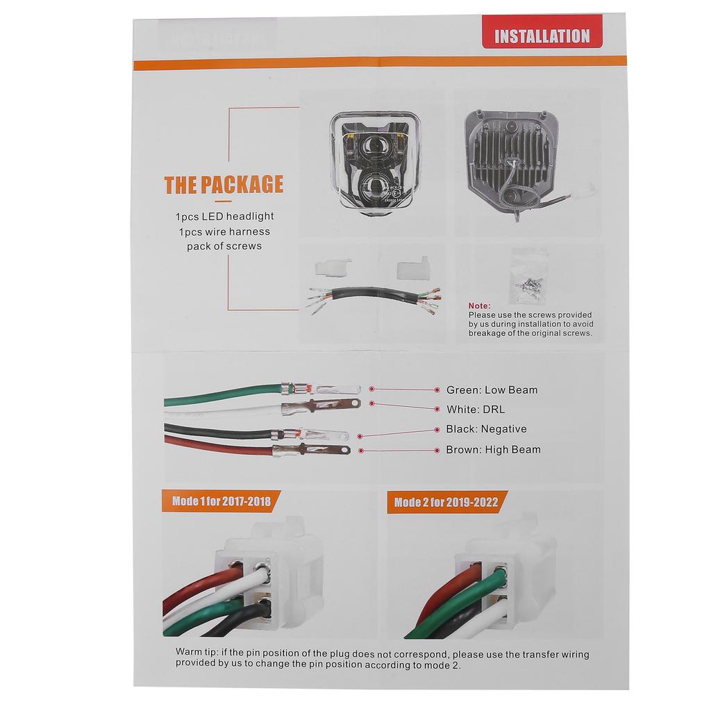 H4 LED Headlight Super Bright LED Lamp 5000LM 6500K Compatible forHusqvarna 701 SuperMoto 501 300 450 350 250