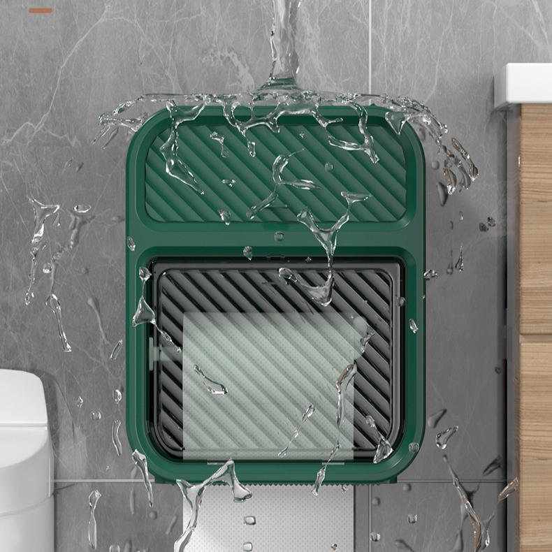 Toilet Tissue Box, Wall Mounted Waterproof Toilet Paper Box, Non Perforated Toilet Paper Holder, Toilet Paper Drawer, Paper Storage Rack
