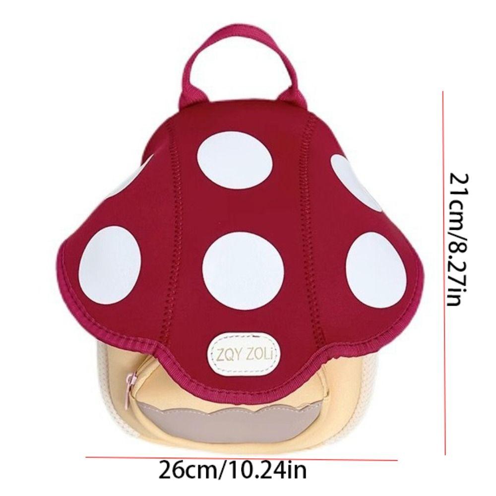 Double Shoulder Mushroom Backpack Large Capacity Student School Bag  Kids Gifts