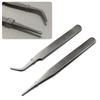2pcs Stainless Steel For Mini Tweezers Dismantling Repair Tool Curved Straight Tip Electronic Industry Precision Tweezers