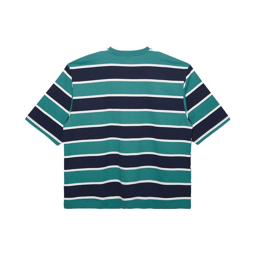 New Era MLB Graphic Striped Loose Fit Crew Neck Straight Cut Short Sleeve T-Shirt Men Tops Green 13789165