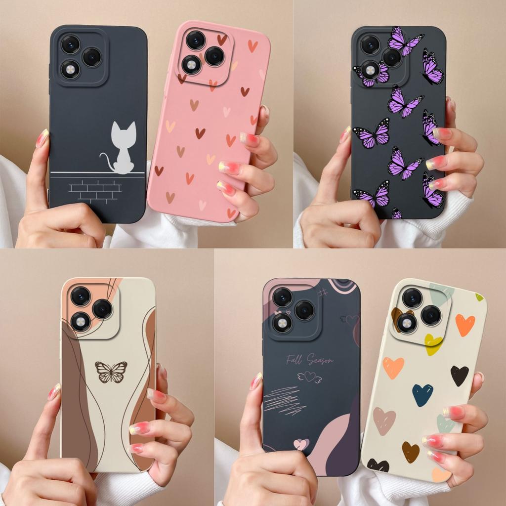 For Honor 400 Lite Case Butterfly Heart Soft Liquid Silicone Full Protection Anti Drop Phone Back Cover For Honor 400Lite Funda