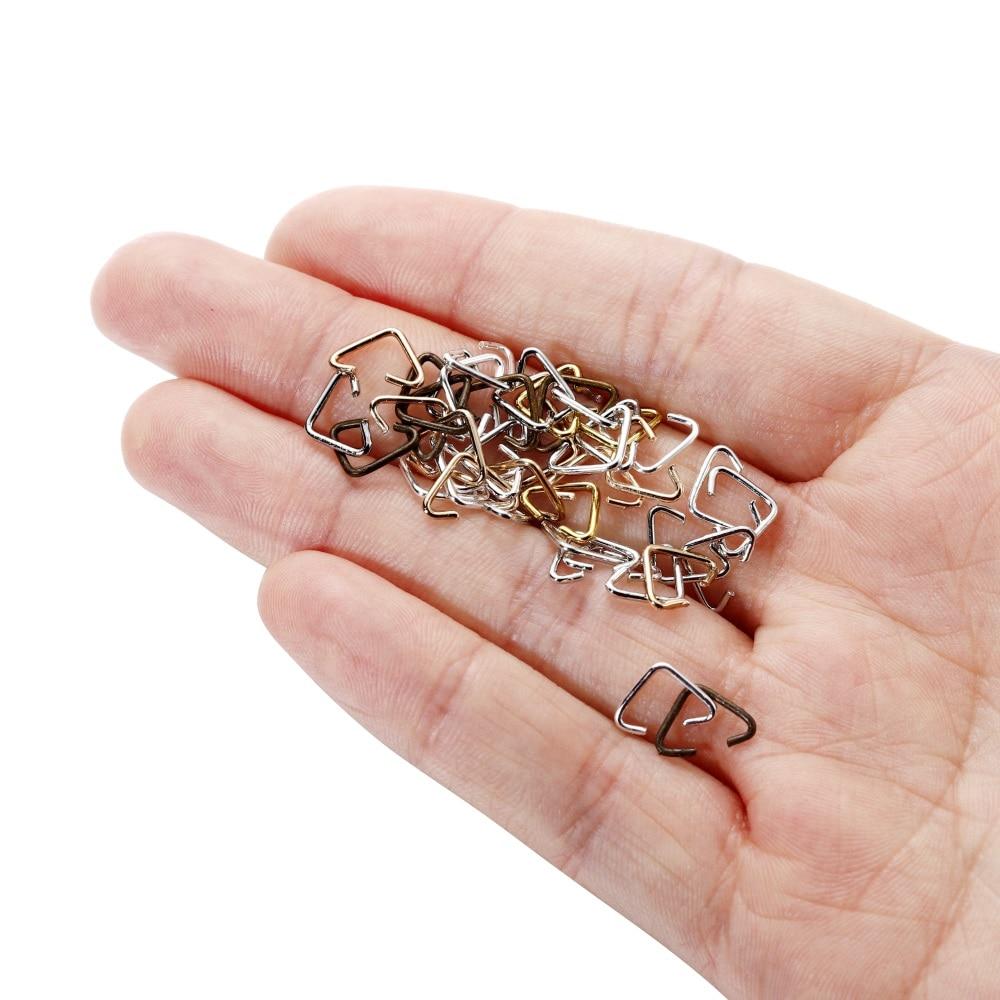 100pcs 6x9mm Iron Triangle Clasps Buckle Loops Connectors Clasps Hooks for DIY Bracelet NecklaceJewelry Making Accessories
