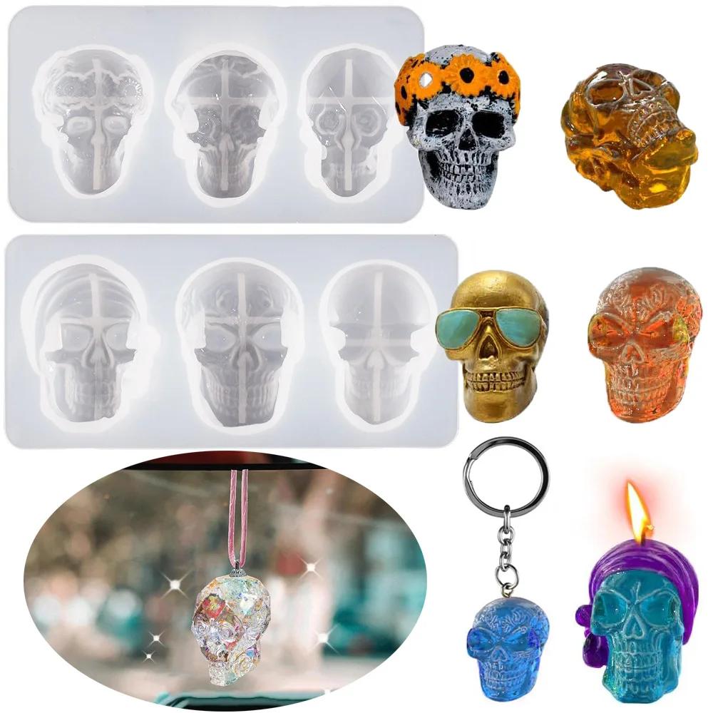 Resin Skull Mold Horror Skeleton Resin Molds Little Skull Molds For Enthusiasts Art Crafts Casting Mould For Candle Making