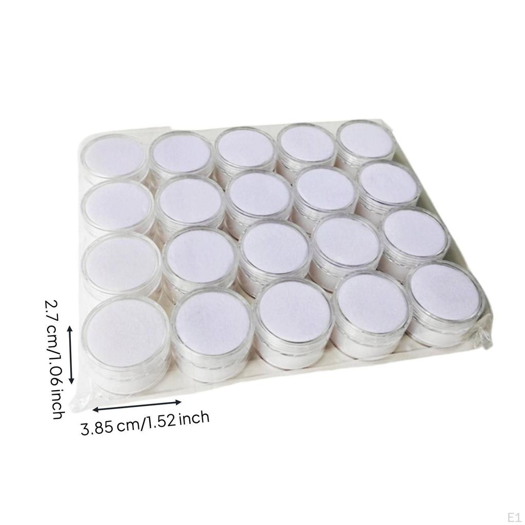 20 Pieces Cosmetic Storage Jars Compact Sample Pots Small for Jewelers, Crafters