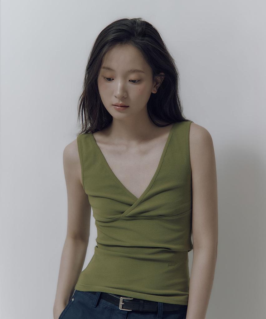 Lugkaeseuteu Renata Cross V-Neck Sleeveless / Renata Cross V Neck Sleeveless_4Colors