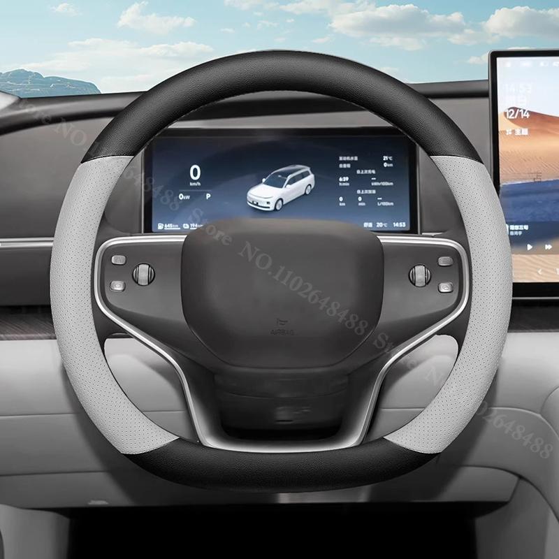 For Leapmotor D19 2025 2026 Car Steering Wheel Cover Nappa Leather Ultra-thin Anti Slip Auto Handle Covers Interior Accessories
