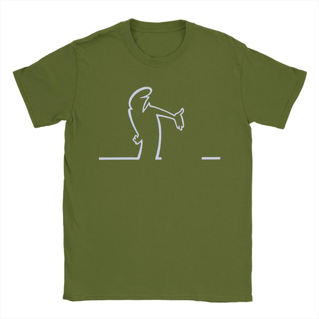 Roliga La Linea Lineman Streken Tecknad T-shirts Unisex Bomull Kortärmad Badum Badum Linus O-hals SommartopparToppar