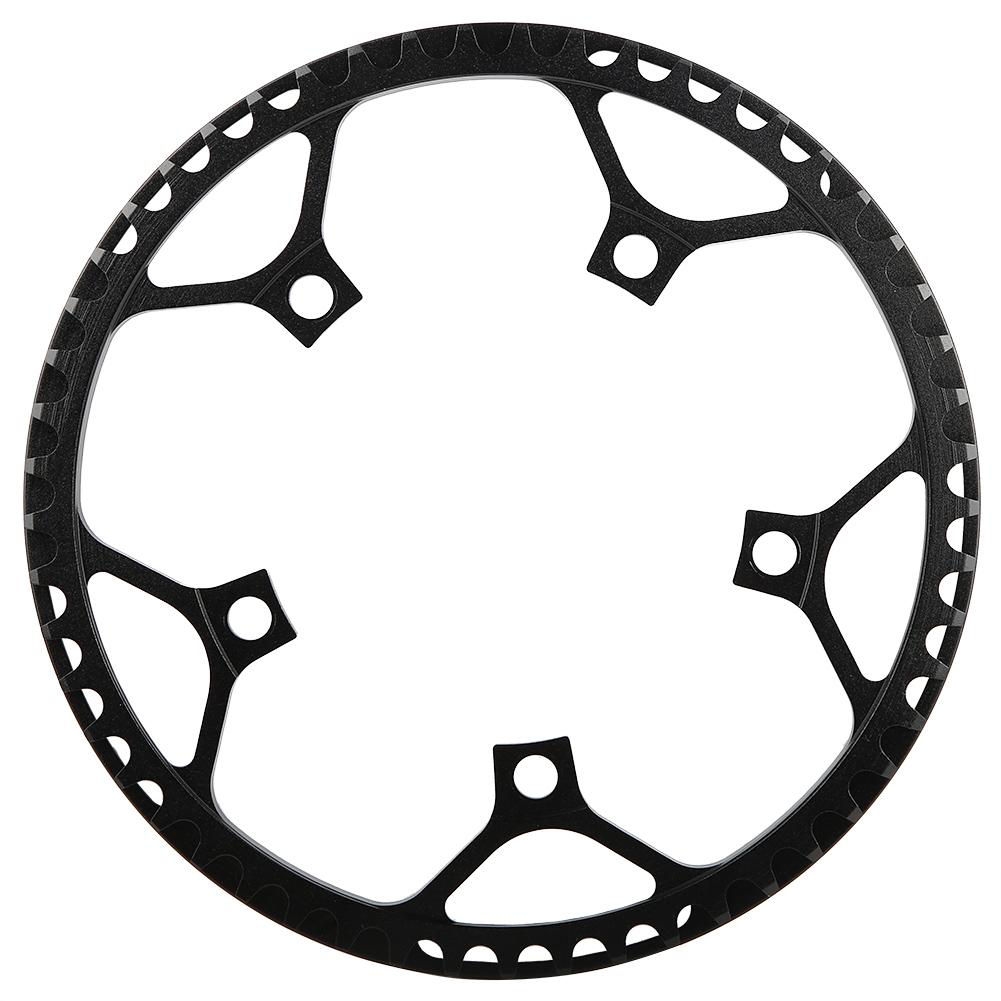 53T CNC Aluminum Alloy Mountain Bike Single Crank Chain Repair Parts (Black)