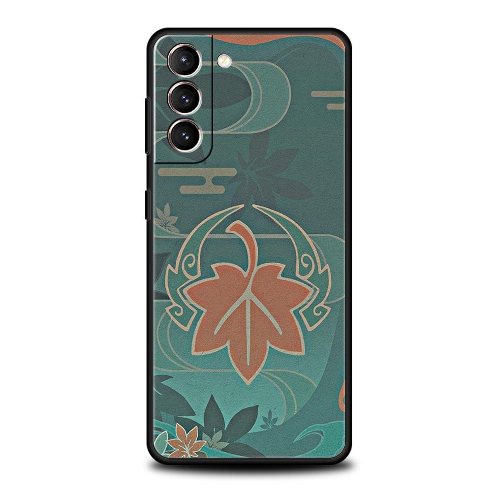 

Genshin Impact Logo Phone Case For Samsung Galaxy S23 Ultra S22 S21 S20 FE 5G S10 S10E S9 S8 Plus Note 20 Black Silicone Cover Samsung S10 Plus