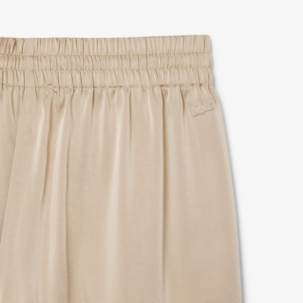 [Lacoste] Women's Satin Set-Up Trousers HF6814-56GX6F