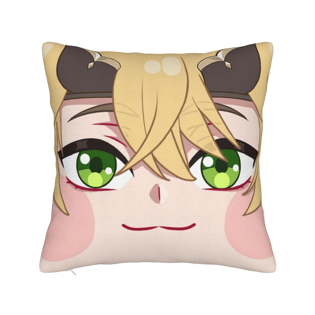 Genshin Impact Gorou Pillowcase Double-Sided Printing Polyester Cushion Cover Decorative Pillow Case Cover Chair Square 40*40Cm