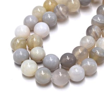 Přírodní kámen šedý pruhovaný proužek korálky onyx achát 4-12 mm volné korálky drahokamů pro výrobu šperků náramek náhrdelník módní doplňky DIY