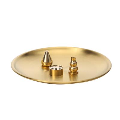 Brass Handmade Incense Insert Nine Hole Incense Seat Durable Water Drop Shape Coils Base Holder Brass Incense Tray Home Decor