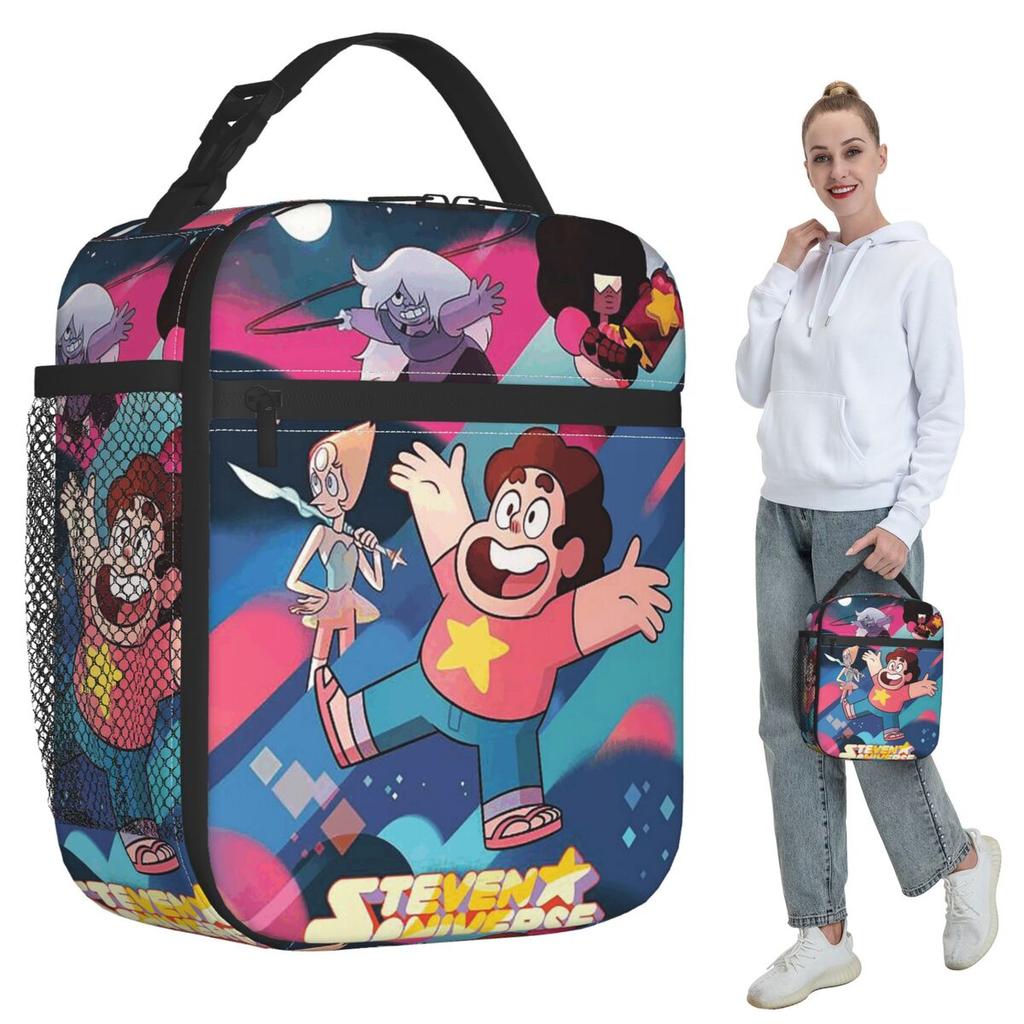 Steven Universe Anime Insulated Lunch Bag for Kids School Cooler Thermal Food Box Tote Leakproof Lunch Boxes Container
