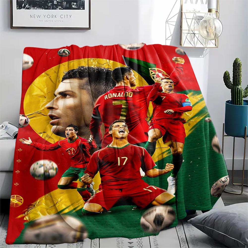 1PC CR7 Print Flannel Blanket, High Quality All Seasons, Home Decor, Warmth and Comfort, Perfect for Christmas Gifts