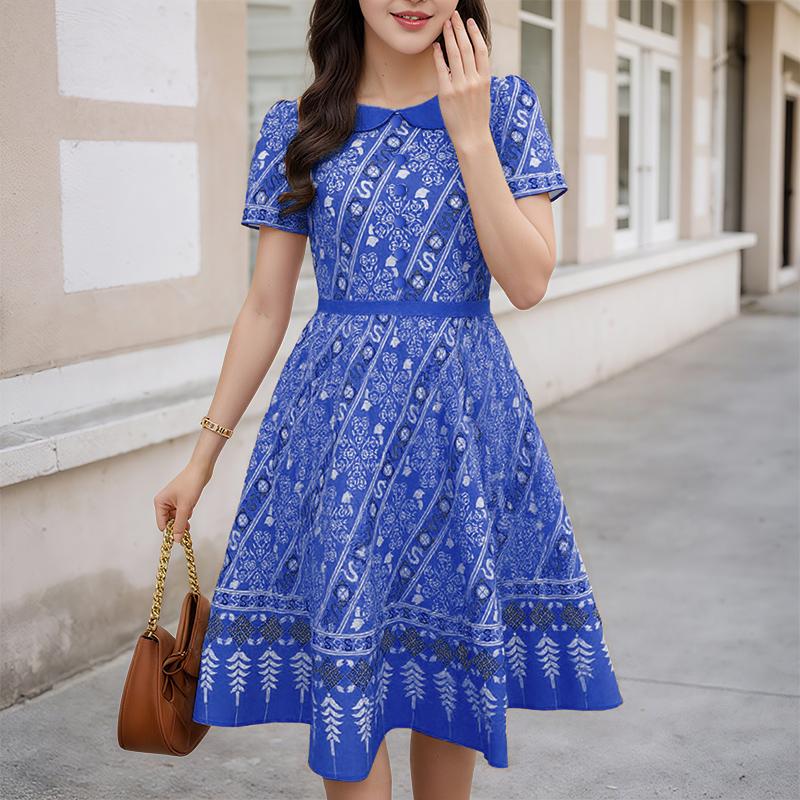 ZANZEA Women Summer Print Casual Short Sleeve Dress