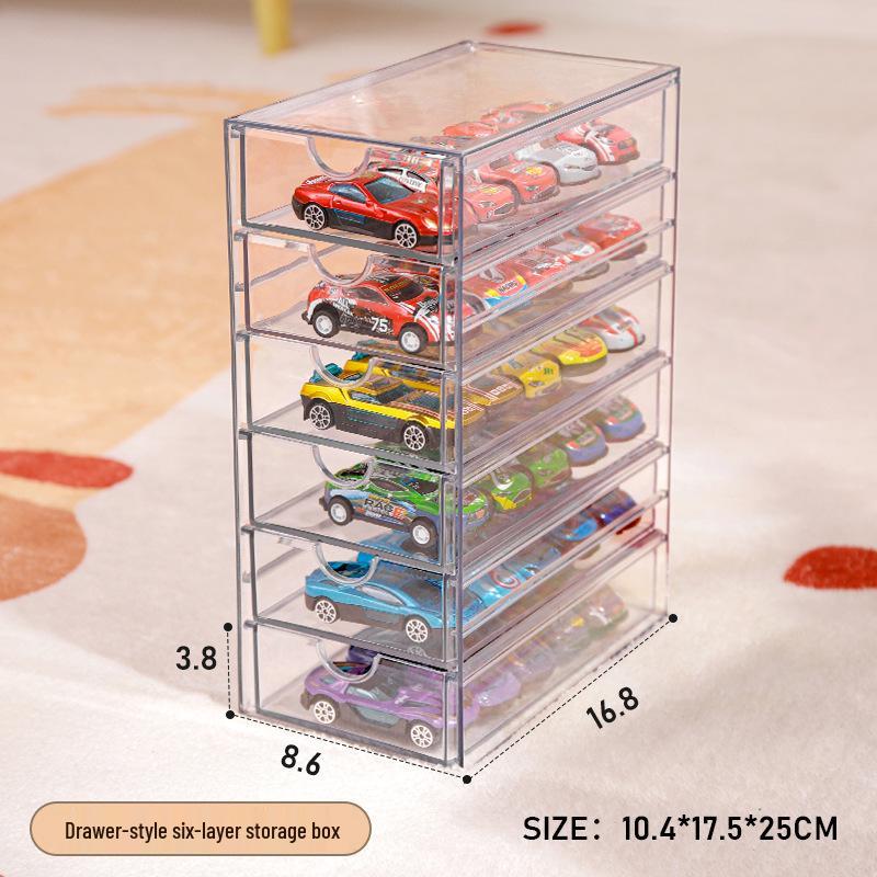 Children's Toy Car Display: Acrylic Multi-Layer Storage Box for Small Alloy Cars